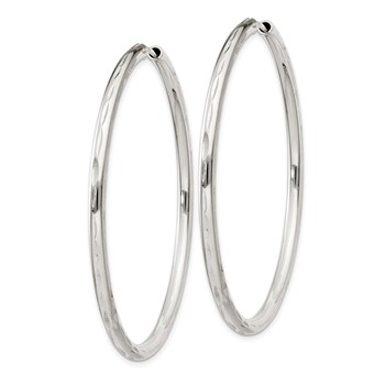 Sterling Silver D/C 2.5x50mm Endless Hoop Earrings — alternate view
