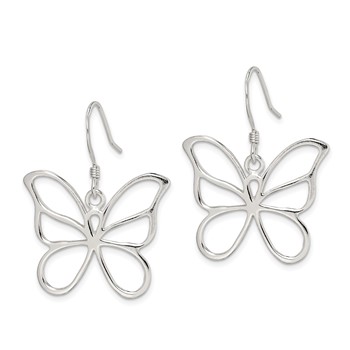 Sterling Silver Butterfly Earrings — alternate view