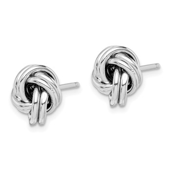 Sterling Silver Rhodium-plated Love Knot Earrings — alternate view