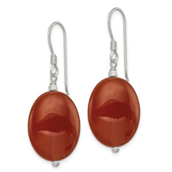 Sterling Silver Carnelian Earrings — alternate view