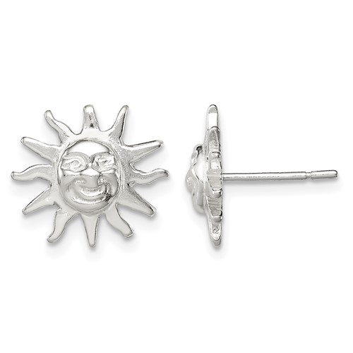 Sterling Silver Sun Mini Earrings