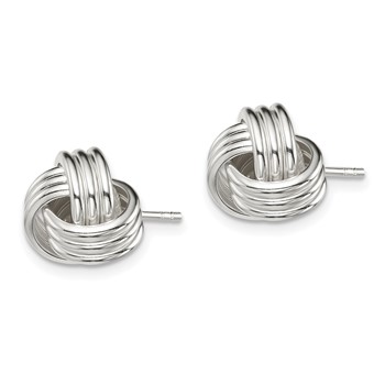 Sterling Silver Twisted Knot Post Earrings — alternate view