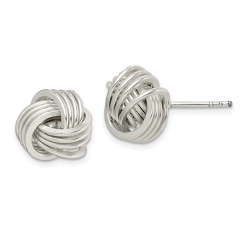 Sterling Silver Polished Knot Post Earrings