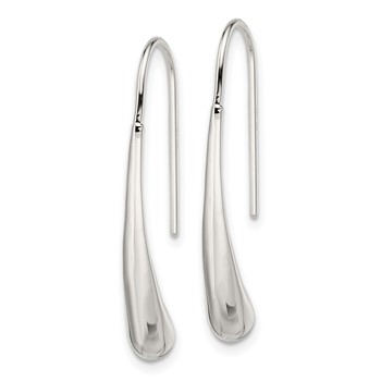 Sterling Silver Teardrop Wire Earrings — alternate view