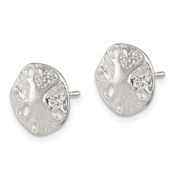 Sterling Silver Sand Dollar Mini Earrings — alternate view