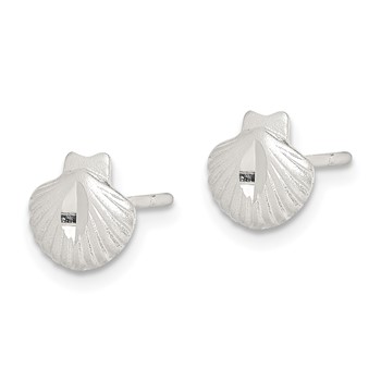 Sterling Silver Shell Mini Earrings — alternate view