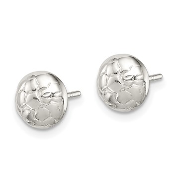 Sterling Silver Soccer Ball Mini Earrings — alternate view