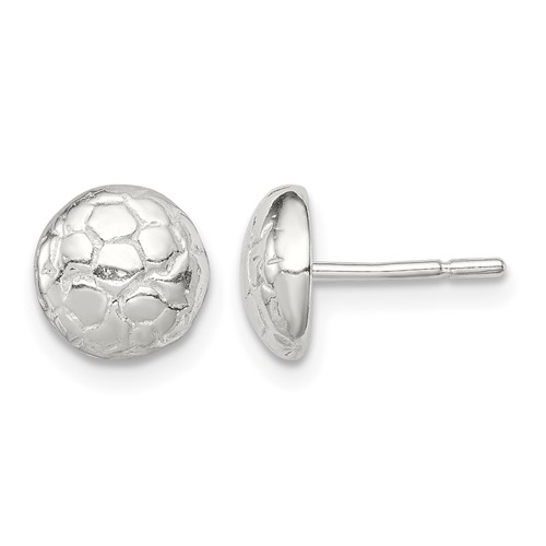 Sterling Silver Soccer Ball Mini Earrings