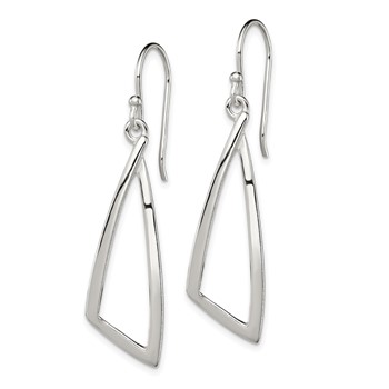 Sterling Silver Polished Fancy Dangle Earrings — alternate view