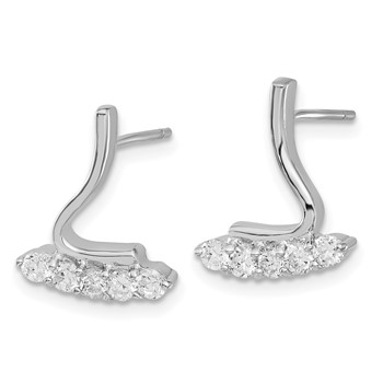 Sterling Silver CZ Post Earrings — alternate view