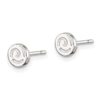 Sterling Silver Swirl Post Earrings — alternate view