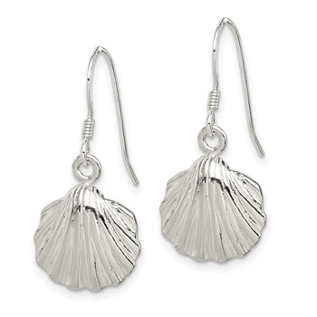 Sterling Silver Shell Earrings — alternate view