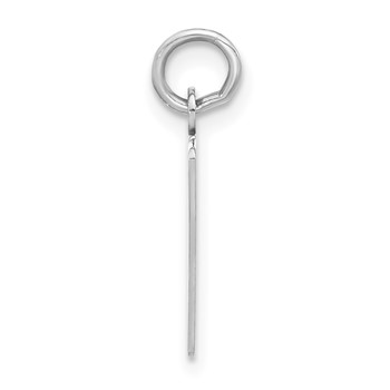 Sterling Silver Polished Small Elongated 05 Number w/ Top Charm — alternate view