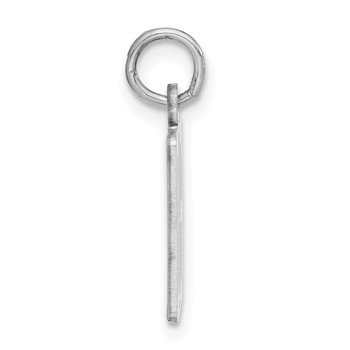 Sterling Silver Polished Small Elongated 08 Number w/ Top Charm — alternate view