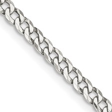 Image of Sterling Silver 3.2mm Beveled Curb Chain