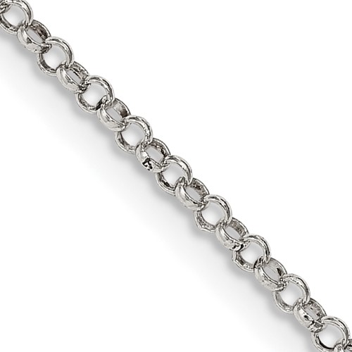 Sterling Silver 2mm Rolo Chain w/4in ext.