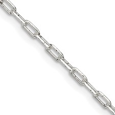 Image of Sterling Silver 2mm Elongated Open Link Chain