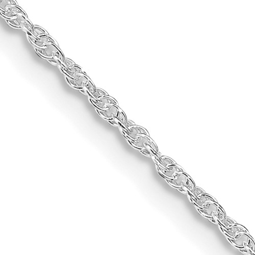 Sterling Silver Rhodium-plated 1.6mm Loose Rope Chain