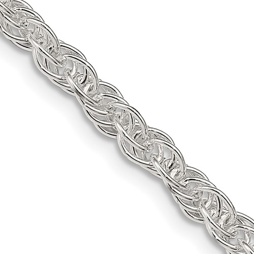 Sterling Silver 3.8mm Loose Rope Chain