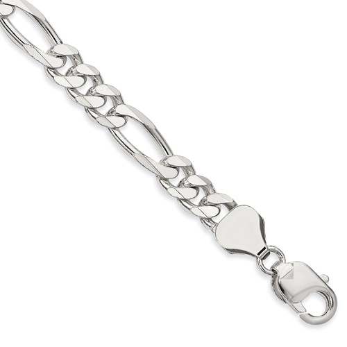 Sterling Silver 8mm Figaro Chain