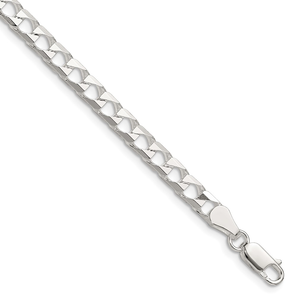 Sterling Silver 5mm D/C Square Curb Chain