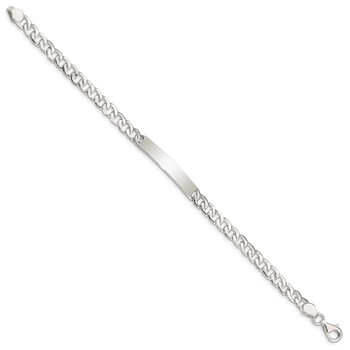 Sterling Silver Baby ID Curb Link Bracelet — alternate view