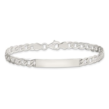 Sterling Silver Baby ID Curb Link Bracelet — alternate view