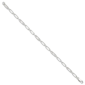 Sterling Silver Fancy Link Anklet — alternate view