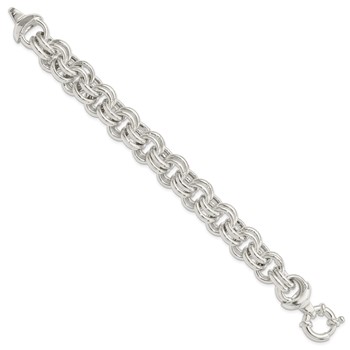 Sterling Silver Fancy Link Bracelet — alternate view