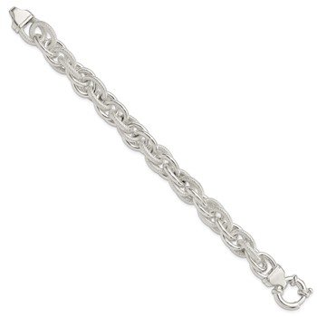 Sterling Silver Fancy Link Bracelet — alternate view