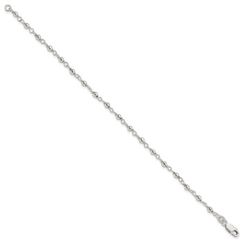 Sterling Silver Bead and Link Bracelet — alternate view