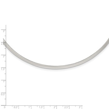 Sterling Silver Polished 3mm Neck Collar — alternate view