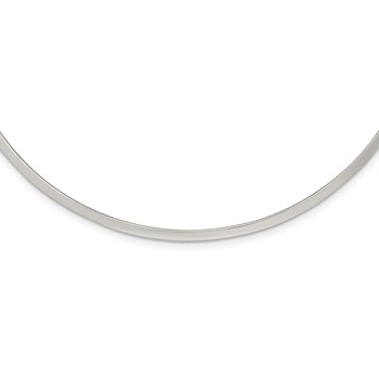 Sterling Silver Polished 3mm Neck Collar