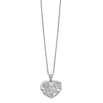 Sterling Silver Rhodium-plated MOM Necklace — alternate view
