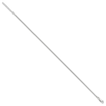 Sterling Silver 1.5mm Round Snake Chain 9 inch Plus 1 inch Extender - Total 10 inch Anklet — alternate view