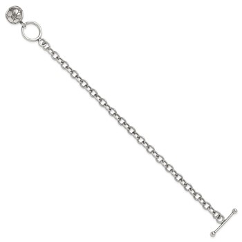 Sterling Silver Soccer Ball Bracelet — alternate view