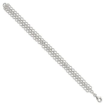Sterling Silver Fancy Link Bracelet — alternate view