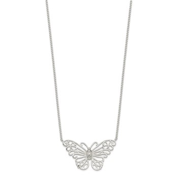 Sterling Silver Butterfly Necklace — alternate view