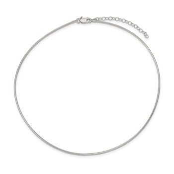 Sterling Silver 1.6mm w/ 2in extender Neckwire Chain — alternate view