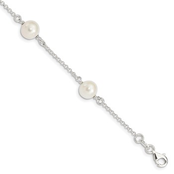 Sterling Silver FW Cultured Pearl Bracelet