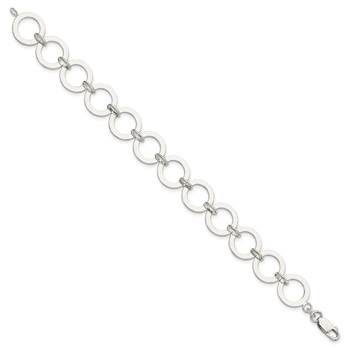 Sterling Silver Circle Link Bracelet — alternate view