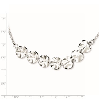 Sterling Silver Rhodium Plated Fancy w/ 2in ext. Necklace — alternate view