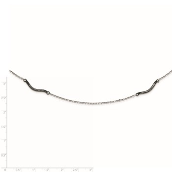 Sterling Silver Ruthenium-plated Necklace — alternate view