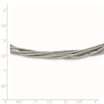 Sterling Silver Wire Mesh 6 Strand w/2IN Ext Necklace — alternate view