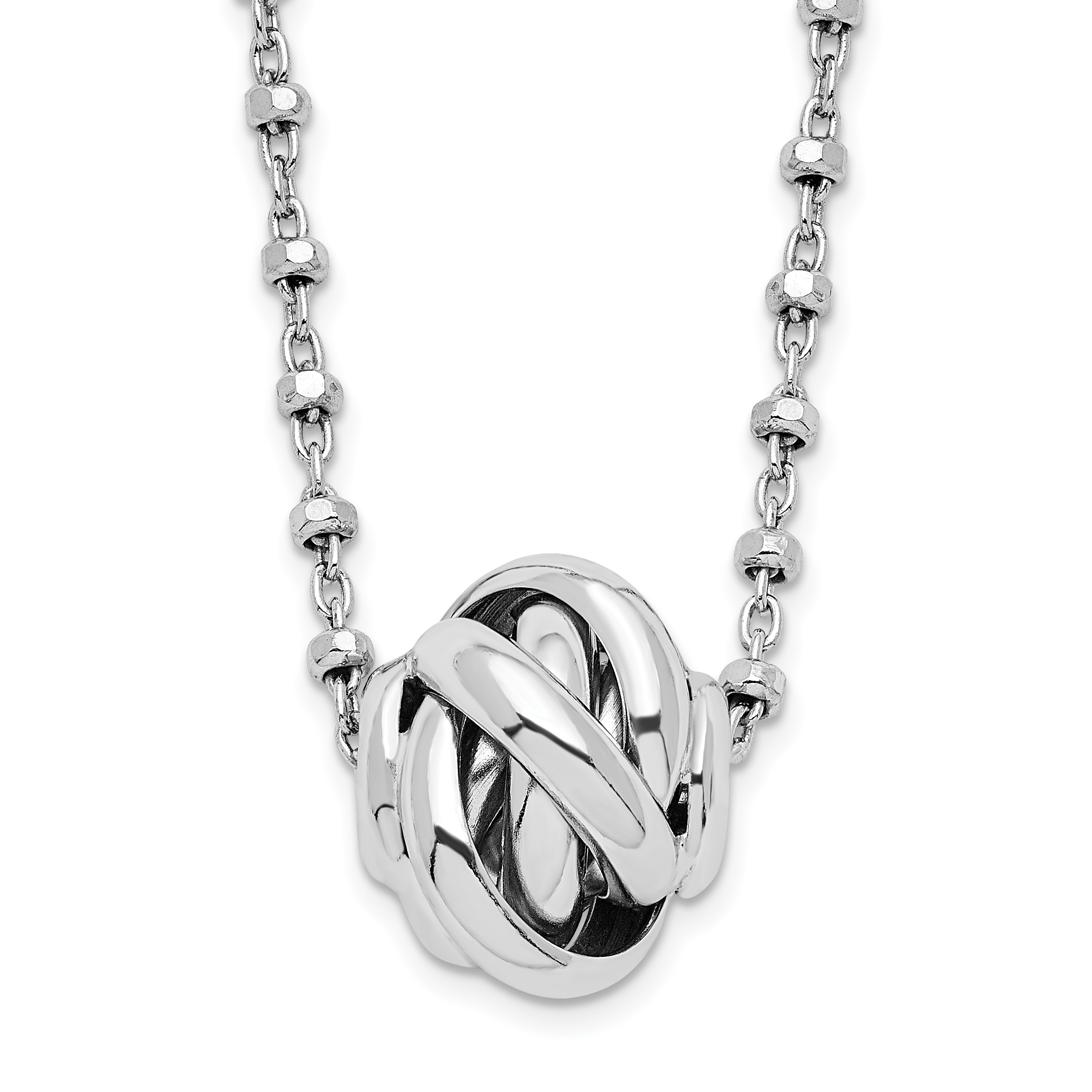 Silver Claddagh Trinity Knot Necklace With Cubic Zirconia