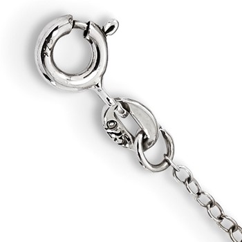 Sterling Silver Rhodium & Rose-tone w/ Black Onyx & CZ Cube Necklace — alternate view