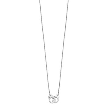 Sterling Silver Rhodium-plated Handcuff Necklace — alternate view