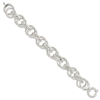 Sterling Silver Polished Fancy Link 8.5 inch Bracelet — alternate view