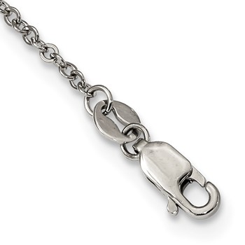 Sterling Silver Polished Fancy Twisted CZ Circle Necklace — alternate view