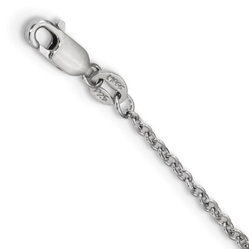 Sterling Silver Rhodium-plated CZ Heart Necklace — alternate view